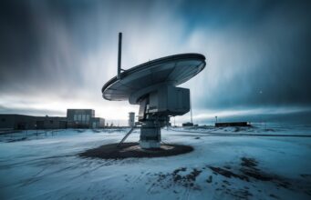 Le Danemark mise sur Lockheed Martin avec trois radars TPY-4 pour sécuriser l’Arctique Station radar moderne dans l'Arctique avec antenne visible